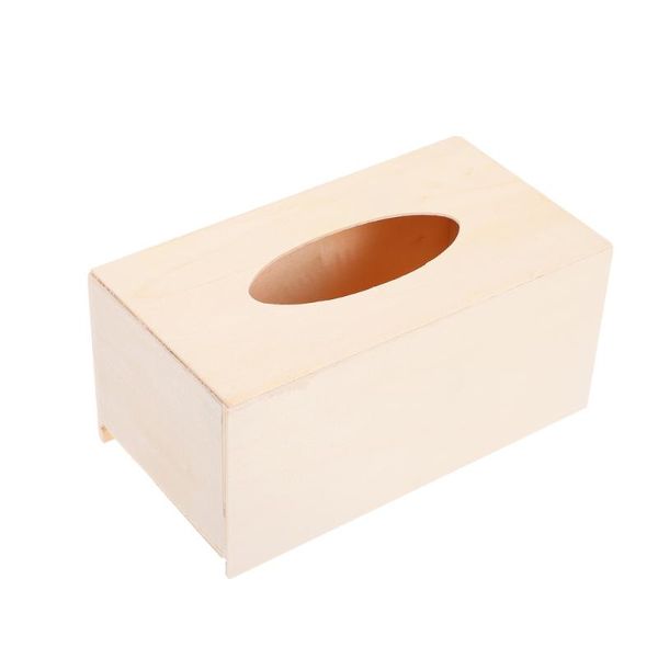 

tissue boxes & napkins 2pcs diy wooden napkin box plain color holders