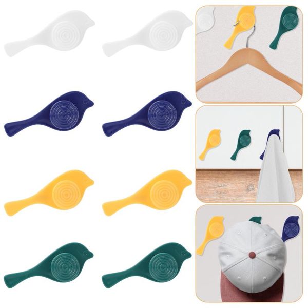 

hooks & rails 8pcs non-punching bathroom door back hanging (assorted color)