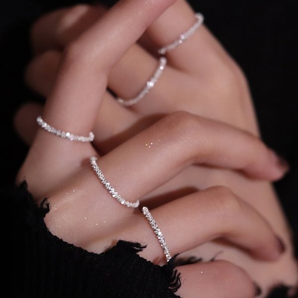 

925 silver super fairy sparkling clavicle bracelet plain naked personality fashion necklace net red neck chain, Black
