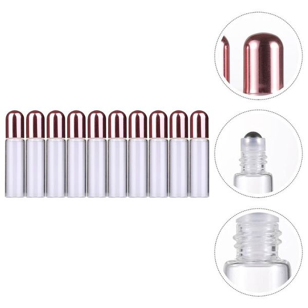 

storage bottles & jars 10pcs essential oil roller bottle empty glass perfume (2ml)