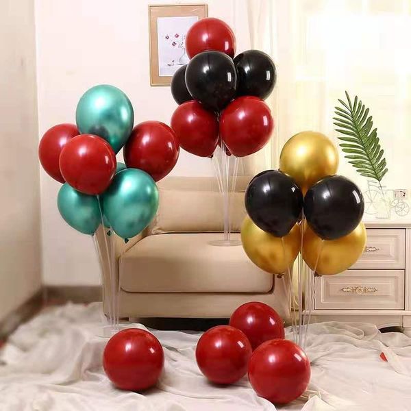 

set of 28-inch 7-pole bouquet balloon holder with balloons for birthday, wedding, party decoration, christmas decoration
