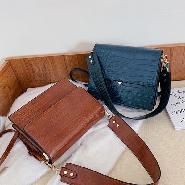 

evening bags fashion women shoulder retro alligator pattern solid color chain messenger for travel shopping bag