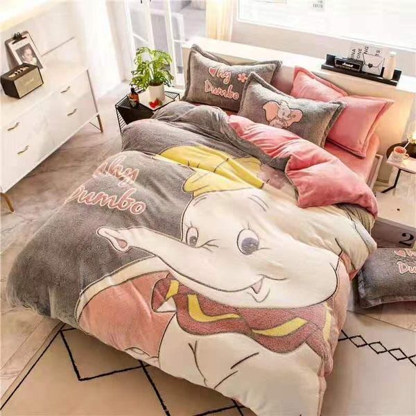 

bedding sets fashion snowflake cashmere set 4pcs fitted sheet duvet cover flannel fleece 3d embossed winter ab side bed linen