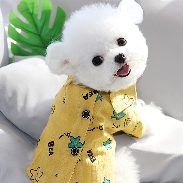 

summer thin dog shirt teddy than panda pomeranian schnauzer small pet clothes spring apparel