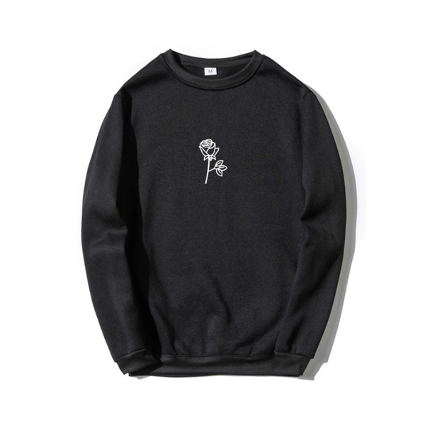 

men's hoodies & sweatshirts men hip hop casual brief black clothes fashion man streetwear harajuku autumn winter funny rose print hoodi