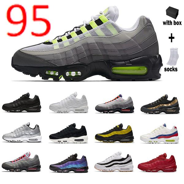 

2021 selling 95 mens running shoes classic black red white sports trainer surface cushion breathable 95s men sneakers 40-46