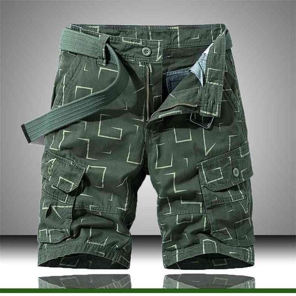 Heren casual shorts zomerbermuda's mannelijke print korte broek zakelijke stijl werk 210629