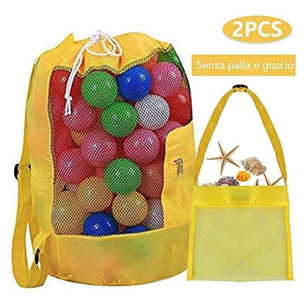 

2-piece beach bag for lightweight and foldable reusable storage without toys bags