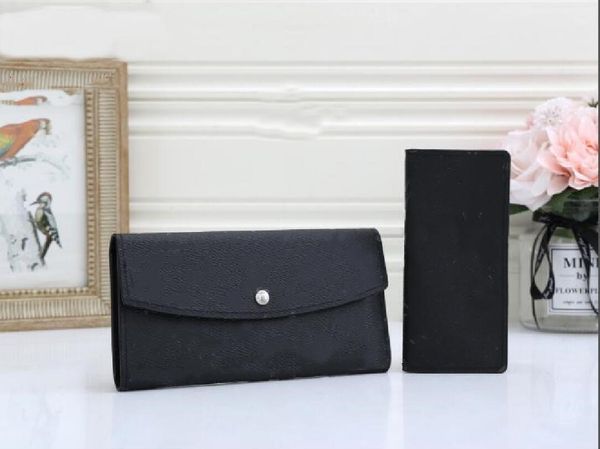 

classic two pecs set fashion ladies long wallet multicolor coin purse card case women classic purse flap open long wallet for w, Red;black