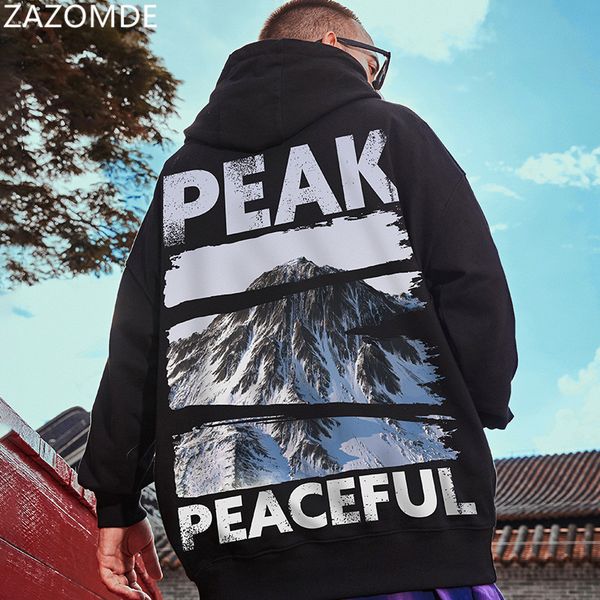 

men's hoodies & sweatshirts zazomde hoodies hooded harajuku hip hop winter of men ra8g, Black