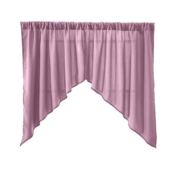 

curtain & drapes 2pcs solid color triangle kitchen short window valance drape home decor