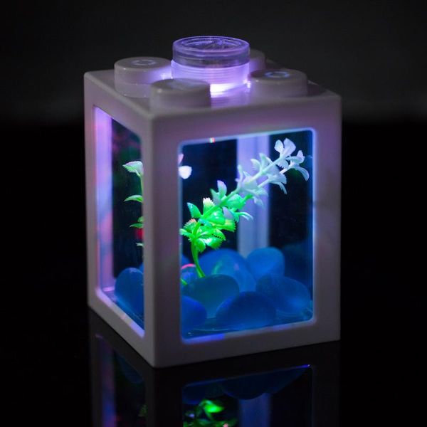 

aquariums mini plastic fish tank portable deskaquaponic aquarium betta bowl with water filtration quiet air pump for decor