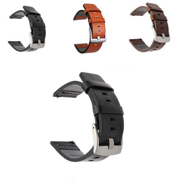 

watch bands genuine leather watchband black brown orange strap wristband 18mm 20mm 22mm 24mm wide band accessories