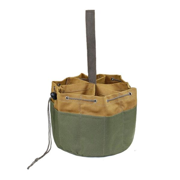 

portable canvas cylinder kit bag storage tool garden hardware wear-resistant strong drawstring bags