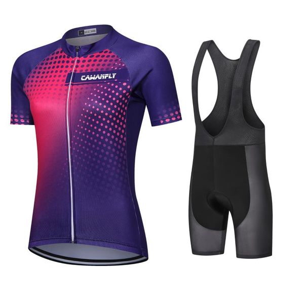 

racing sets 2021 women's cycling jersey set clothing road bike shirts race suit bicycle shorts maillot, Black;blue