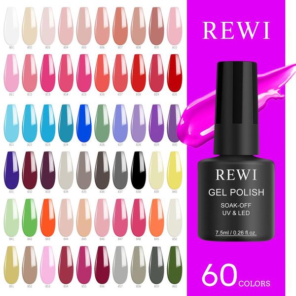 

nail gel rewi cosmetology multi 60 colors single sale uv glue polish by lamp for salon, Red;pink