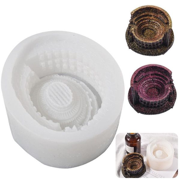 

craft tools diy 3d colosseum flower pot epoxy resin mold flowerpot storage box decor