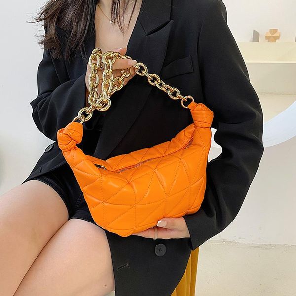 

evening bags fashion lingge embroidered thread shoulder bag women's pu leather dumpling luxury chain handbags and purses female tote