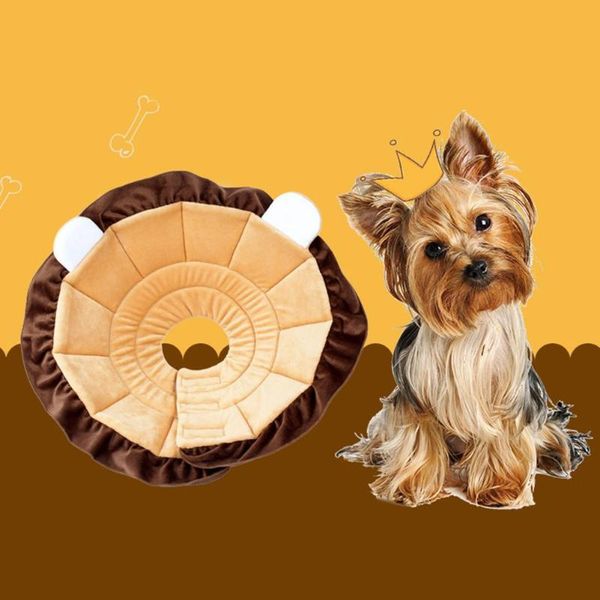 

dog apparel cartoon design pet anti-bite protective neck cone recovery collar