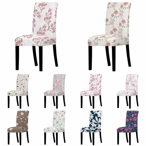 

chair covers modern universal floral elastic cover stretch seat color printed slipcover for dining room el banquet home