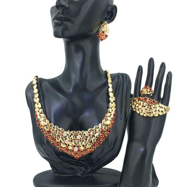 

earrings & necklace mejewelry fashion selling big brazil multicolor cubic zirconia jewelry sets for women lastest designs fhk12059, Silver