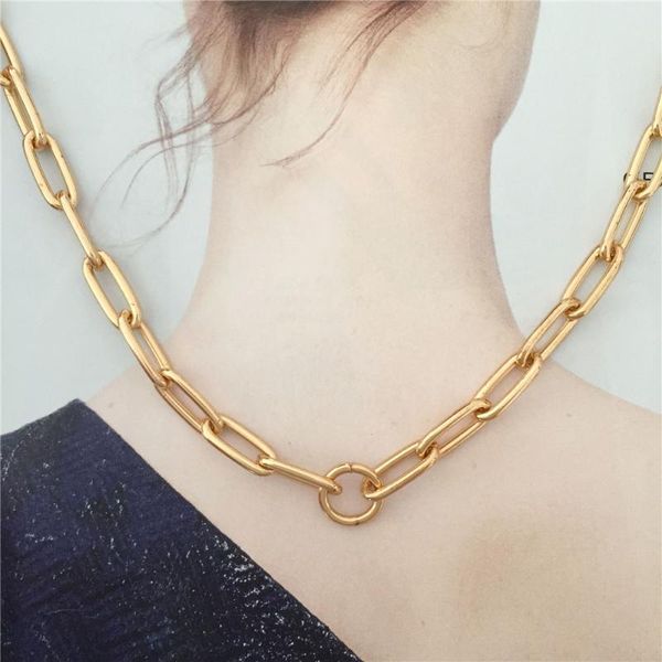 

chains casual gold color plating chunky link necklace for women girl elegant gorgeous chic pretty lovely basic simple chain jewelry, Silver