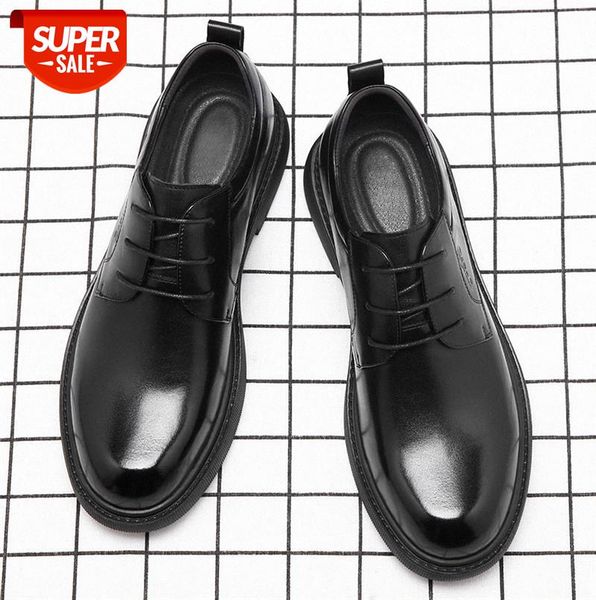 

ace car men's business leather shoes black casual inner increased genuine formal wear low-cut british #lq5n