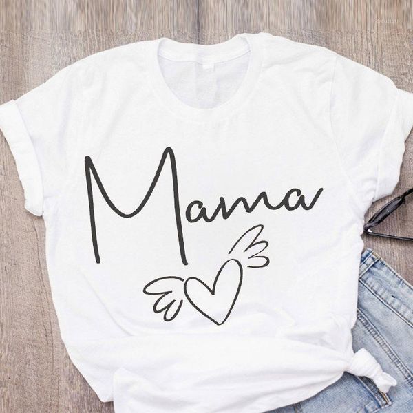 

hararuku mama t-shirt femme women short sleeve ulzzang printed mom life tshirt vintage tee korean clothes women's, White