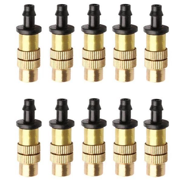 

watering equipments brass spray sprinkle adjustable misting nozzle gardening water cooling 10 pcs