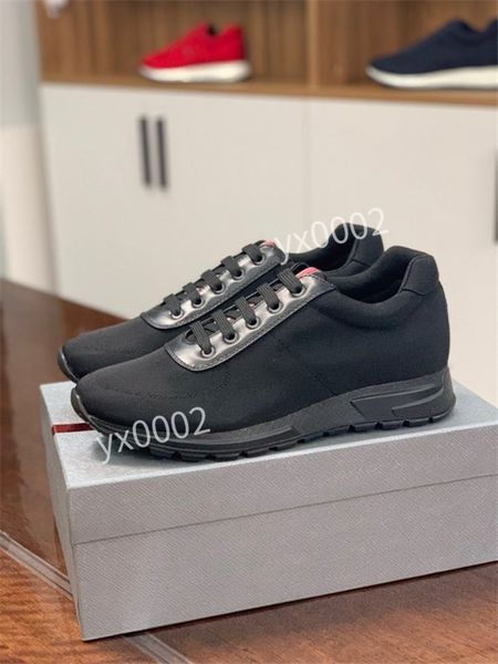 

new men women casual shoes printed genuine leather sneakers high runner trainers oblique stylist low-lace-up shoe, Black