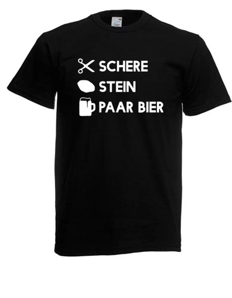 

mens t-shirt  scissors stone pair beer malle party  size up to 5xl, White;black