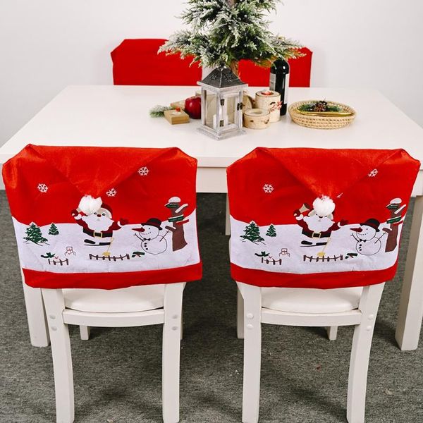 

chair covers santa claus home decor banquet dinner party table ornaments christmas year supplies back cover