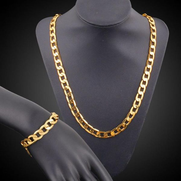 

earrings & necklace men jewelry gold set fashion bracelet filled, Silver