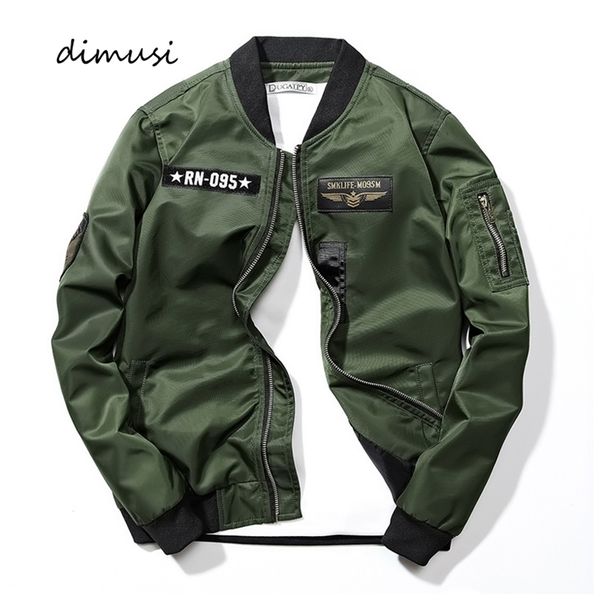 

dimusi men's bomber jackets casual male outwear windbreaker coats fashion hip hop mens slim pilot baseball clothing 211214, Black;brown