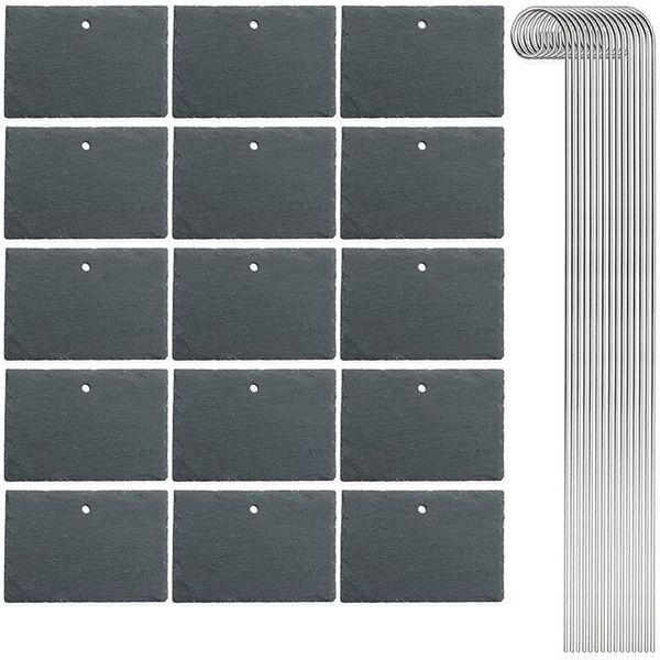 

other garden supplies slate plant labels markers greenhouse accessories stakes, 15pcs