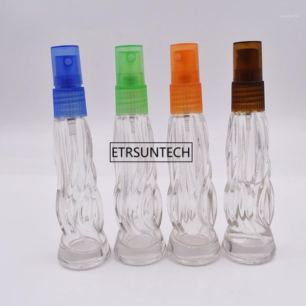 

storage bottles & jars 100pcs 15ml clear glass perfume with colorful cap ,beautiful empty spray cosmetic refillable bottle f2458