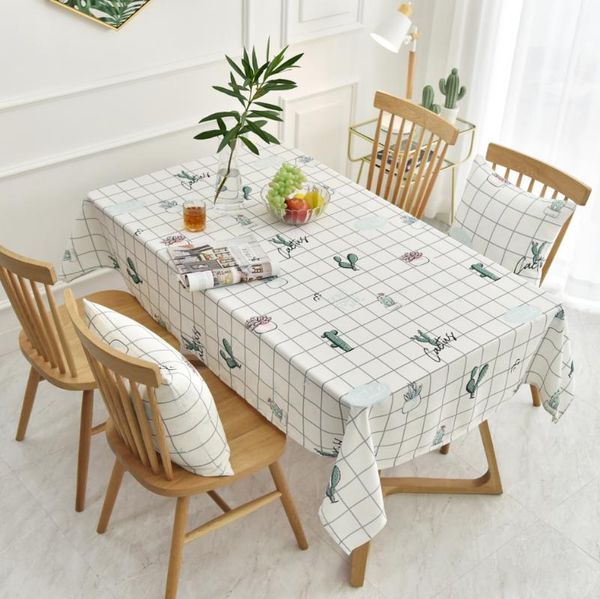 

table cloth coffee tablecloth fabric rectangular cover nordic potted living room small fresh waterproof mat