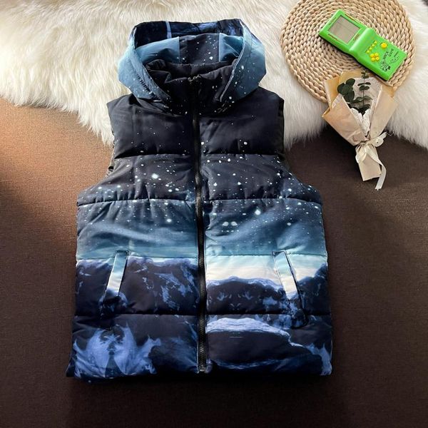 

men's vests legible 2021 sleeveless jacket thick warm winter vest man loose hooded men, Black;white