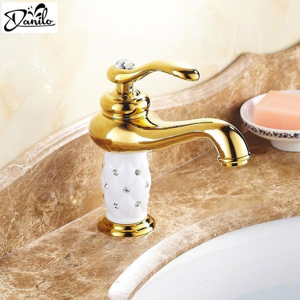 

bathroom sink faucets gold basin faucet brass crystal single lever tap luxury handle and cold mixer deck mounted