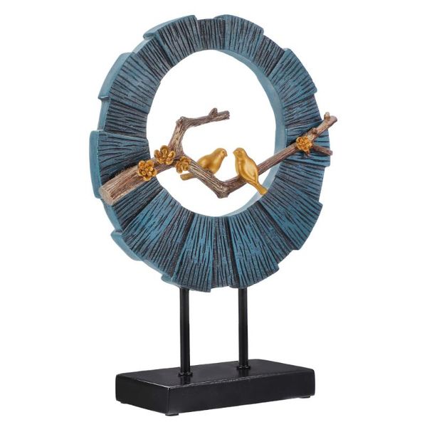 

bird perched on the tree statue ornament resin sculpture craft tools