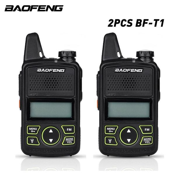 

2pcs/lot original baofeng bf-t1 walkie talkie mini kids radio uhf portable two way 400-470mhz fm transceiver