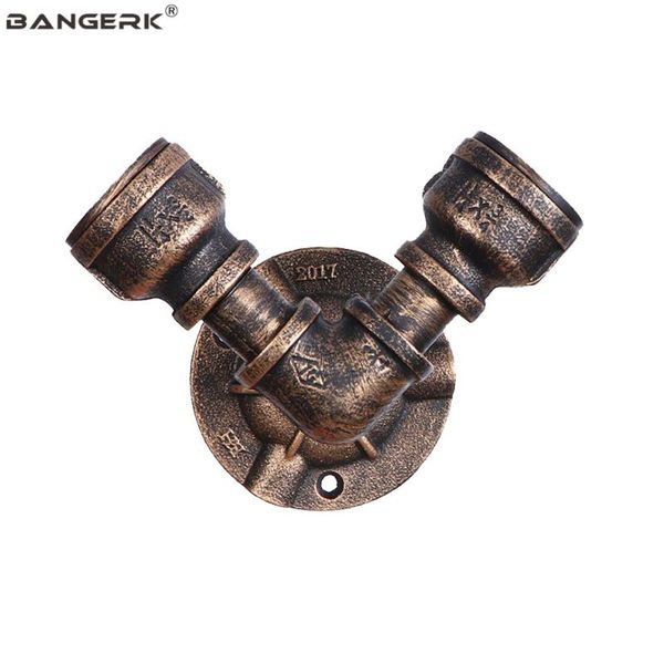 

wall lamp industrial loft decor iron rust led vintage water pipe light sconce bedside luminaire aisle bar indoor lighting