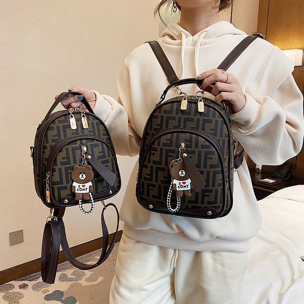 

printed backpack casual trend versatile one shoulder messenger bag women's bag