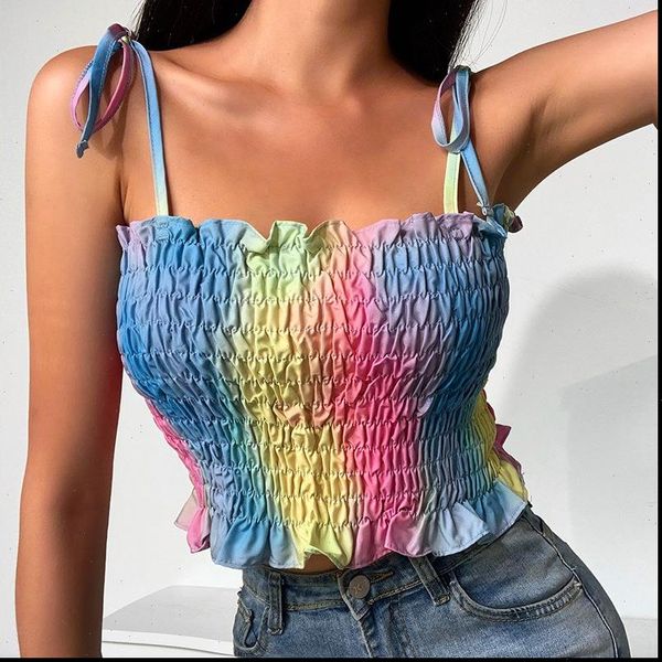 

summer shoulder womens tank brat shirt sales corset crop clothes camisole halter fashion short neck femme, White