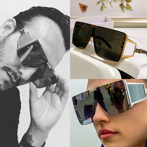 

brand sunglasses bps-102c fashion trend limited edition cool mens square one-piece glasses womens classic style uv400 protection covering ey, White;black