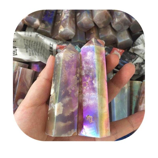 

decorative objects & figurines aura cherry blossom agate wand point natural stones crystals gems for home decoration