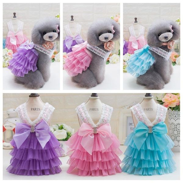 

braces skirt dog clothes dress for dogs clothing pet outfits lace small cute spring summer yorkies pink girl ropa para perro apparel