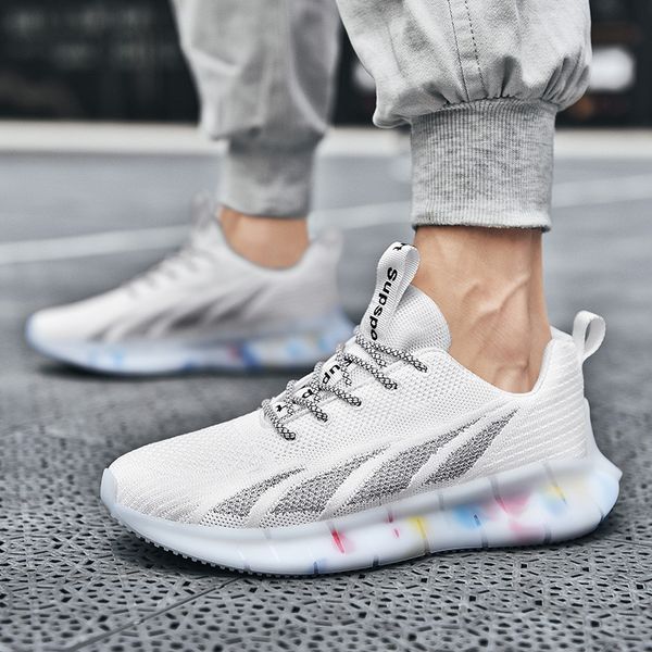 

suitable mesh shoes for women men mens soft chaussures walking bottom athletic lightweight zapatos skateboard in wholesale six 39-44, Black