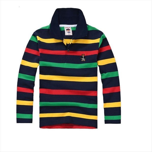 

brand childrens long sleeved polo shirt boys warm cotton t, Blue
