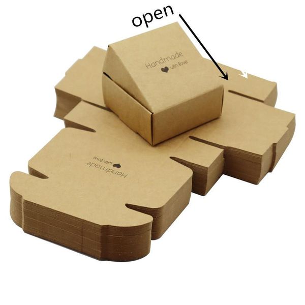 

jewelry pouches, bags 30/50/100pcskraft box diy handmade soap boxes wedding gift for valentine christmas, Pink;blue